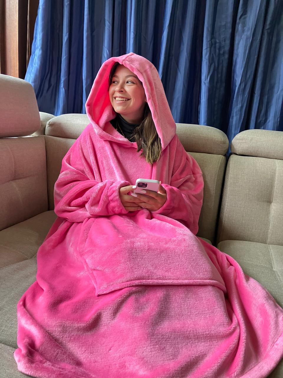 BLANKET COAT ROSADO FUERTE
