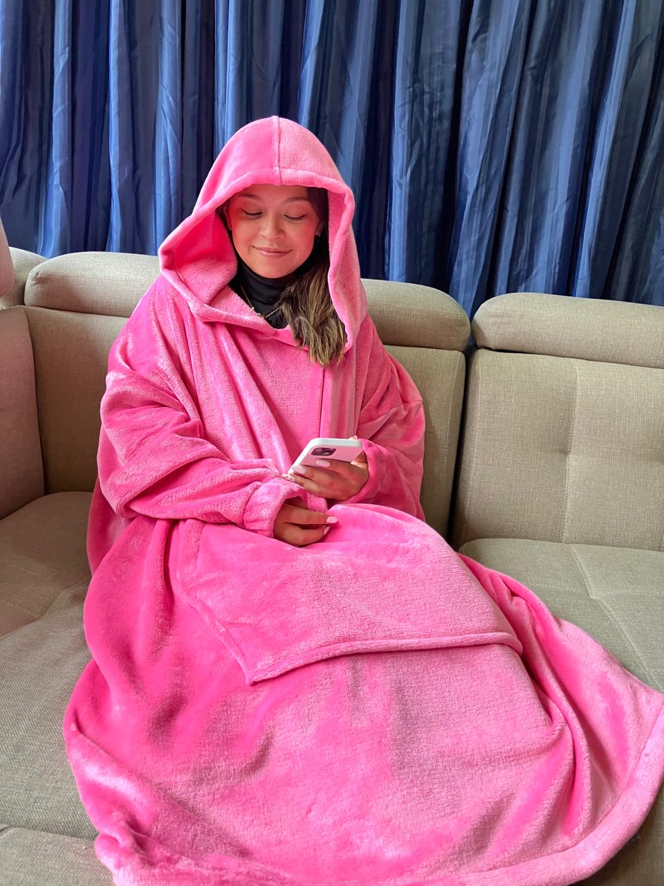 BLANKET COAT ROSADO FUERTE