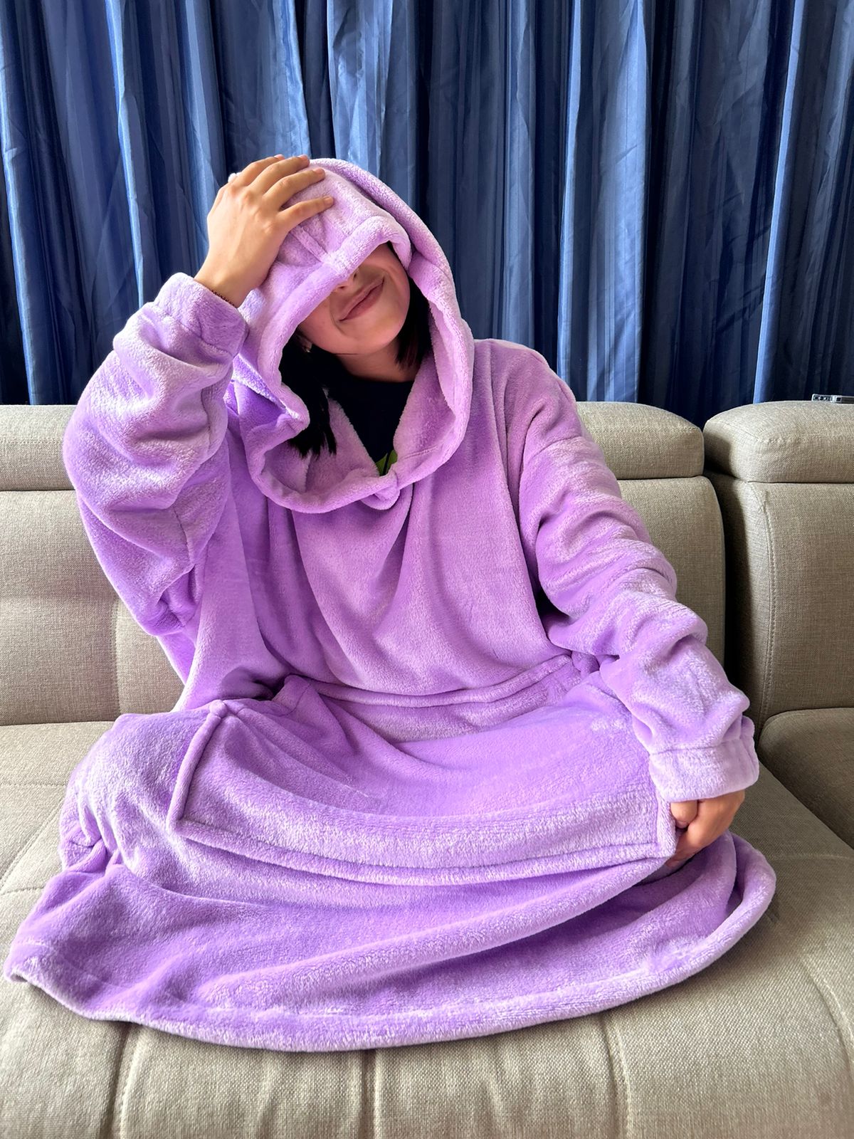 BLANKET COAT LILA
