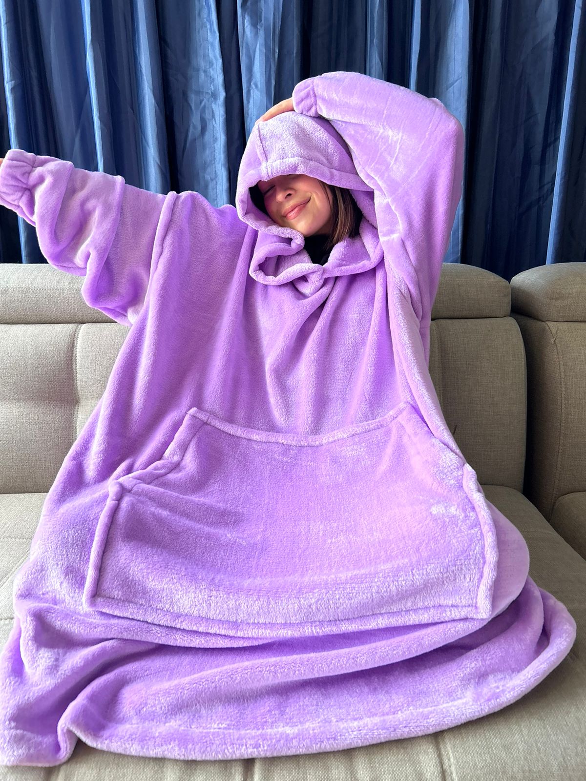 BLANKET COAT LILA