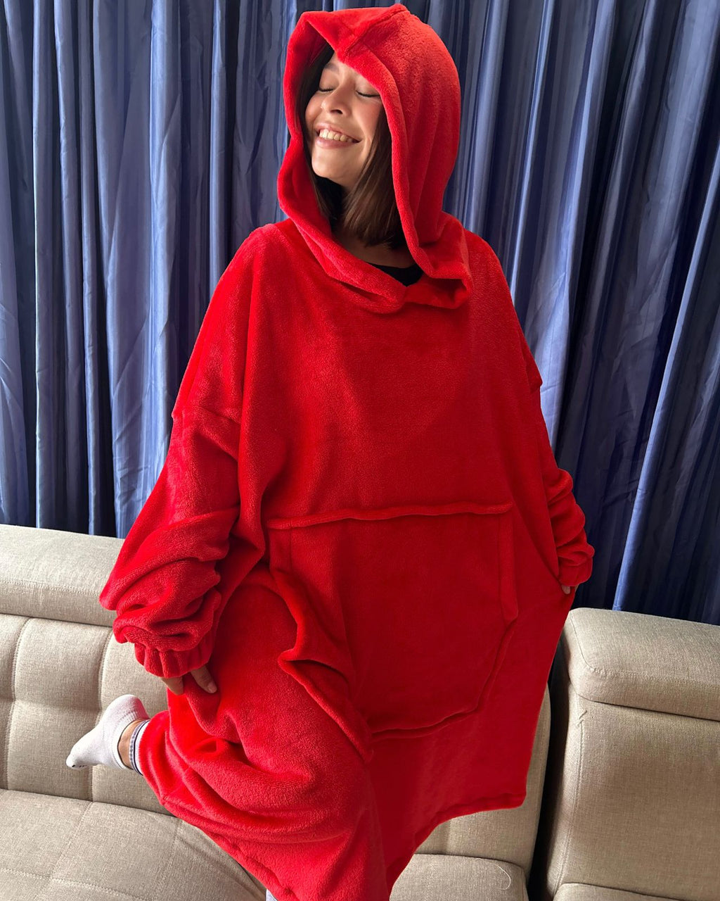 BLANKET COAT ROJO