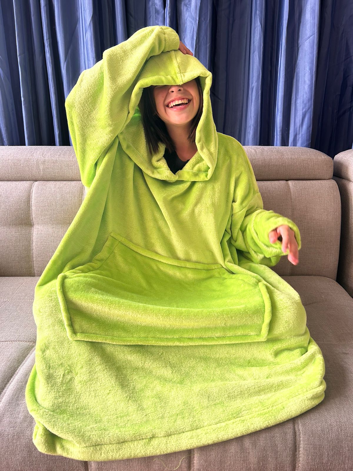 BLANKET COAT VERDE LIMÓN