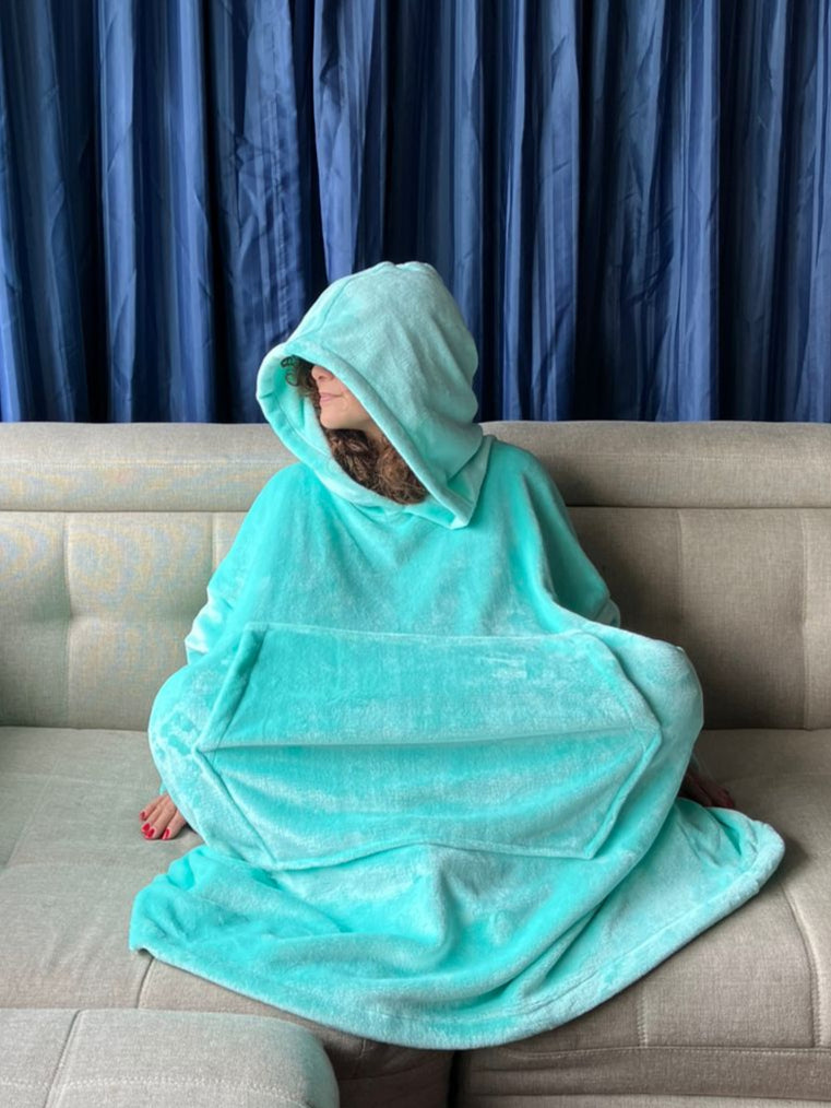 BLANKET COAT TURQUESA