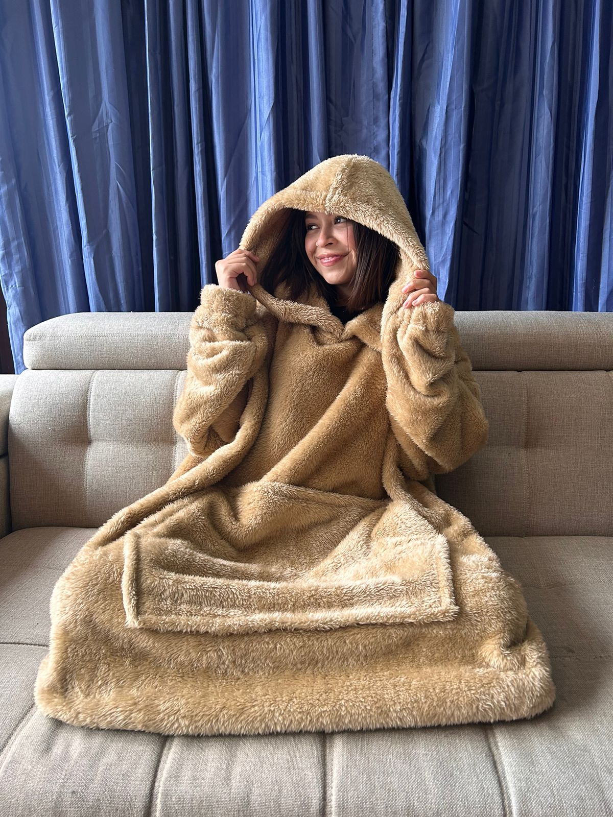 BLANKET COAT TEDDY MIEL