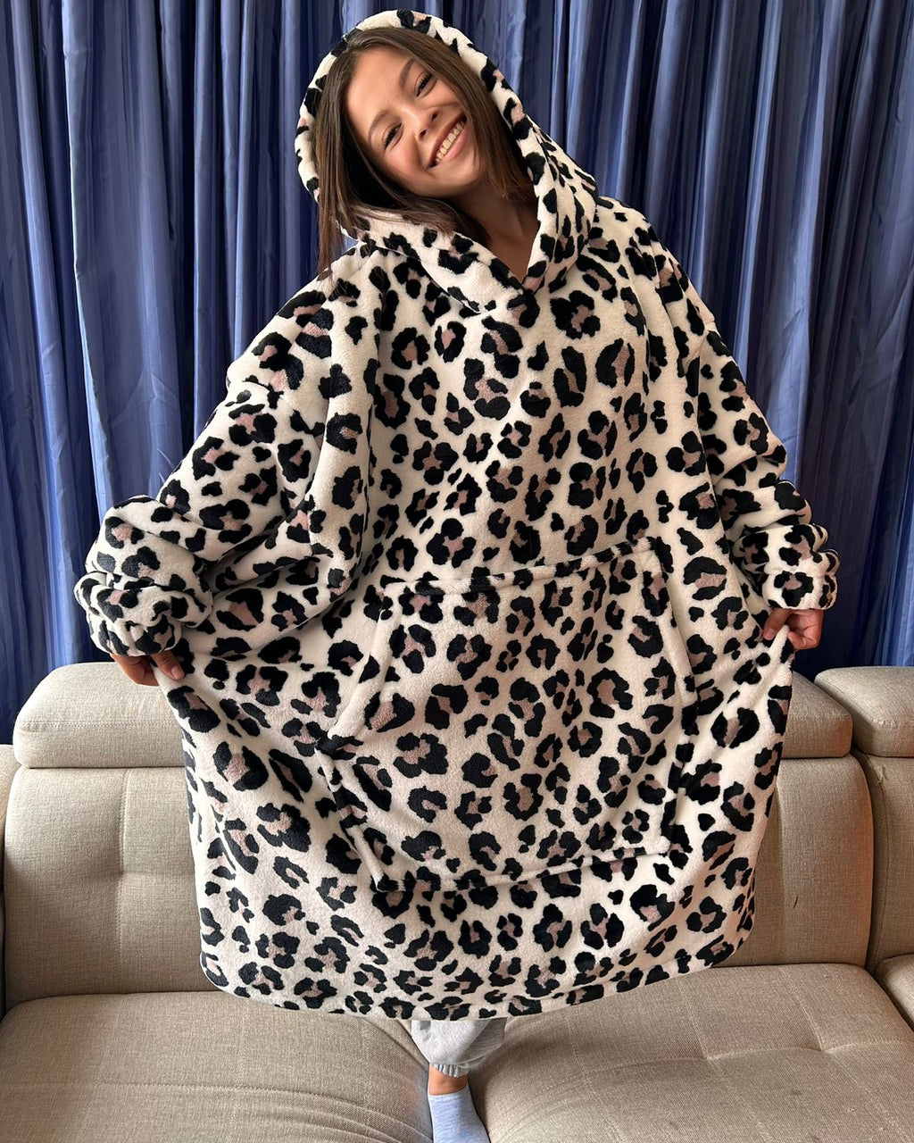 BLANKET COAT DOBLE ANIMAL PRINT
