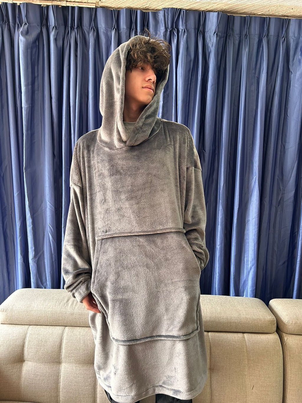 BLANKET COAT GRIS