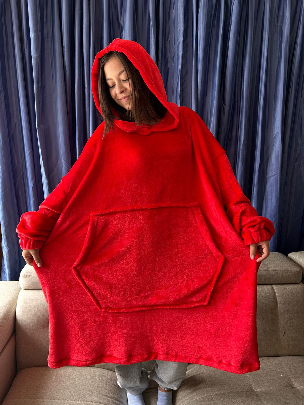 BLANKET COAT ROJO