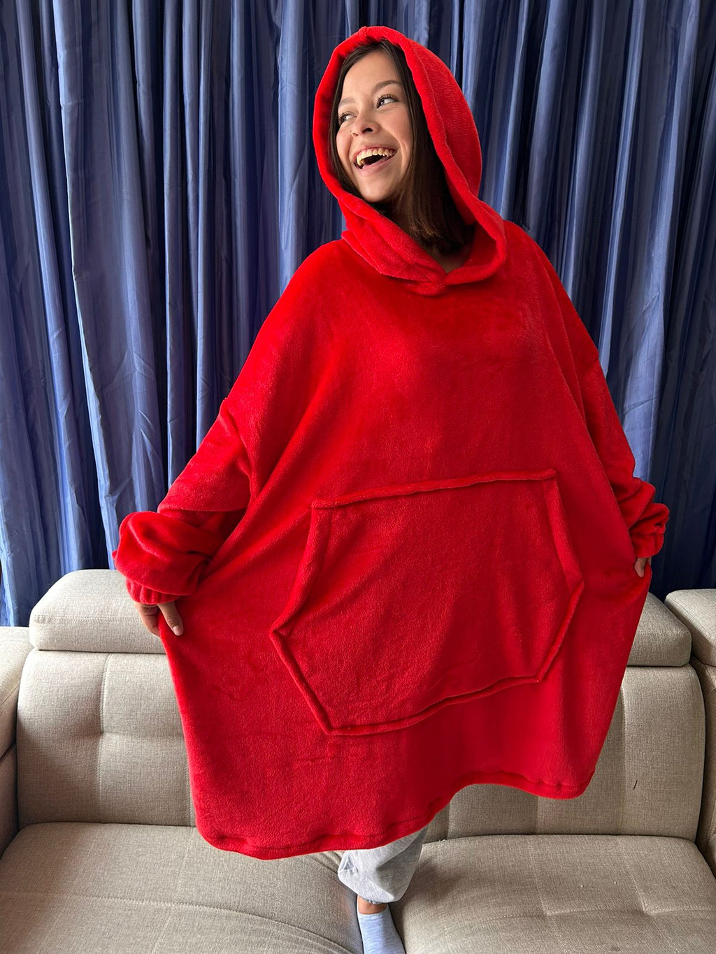 BLANKET COAT ROJO