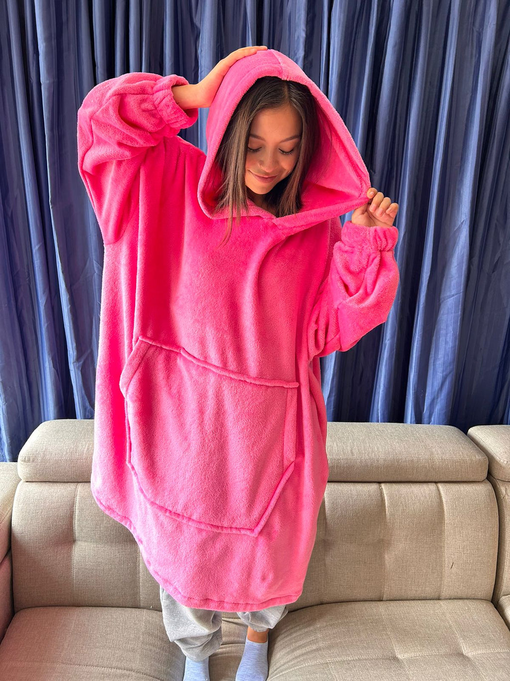 BLANKET COAT ROSADO FUERTE