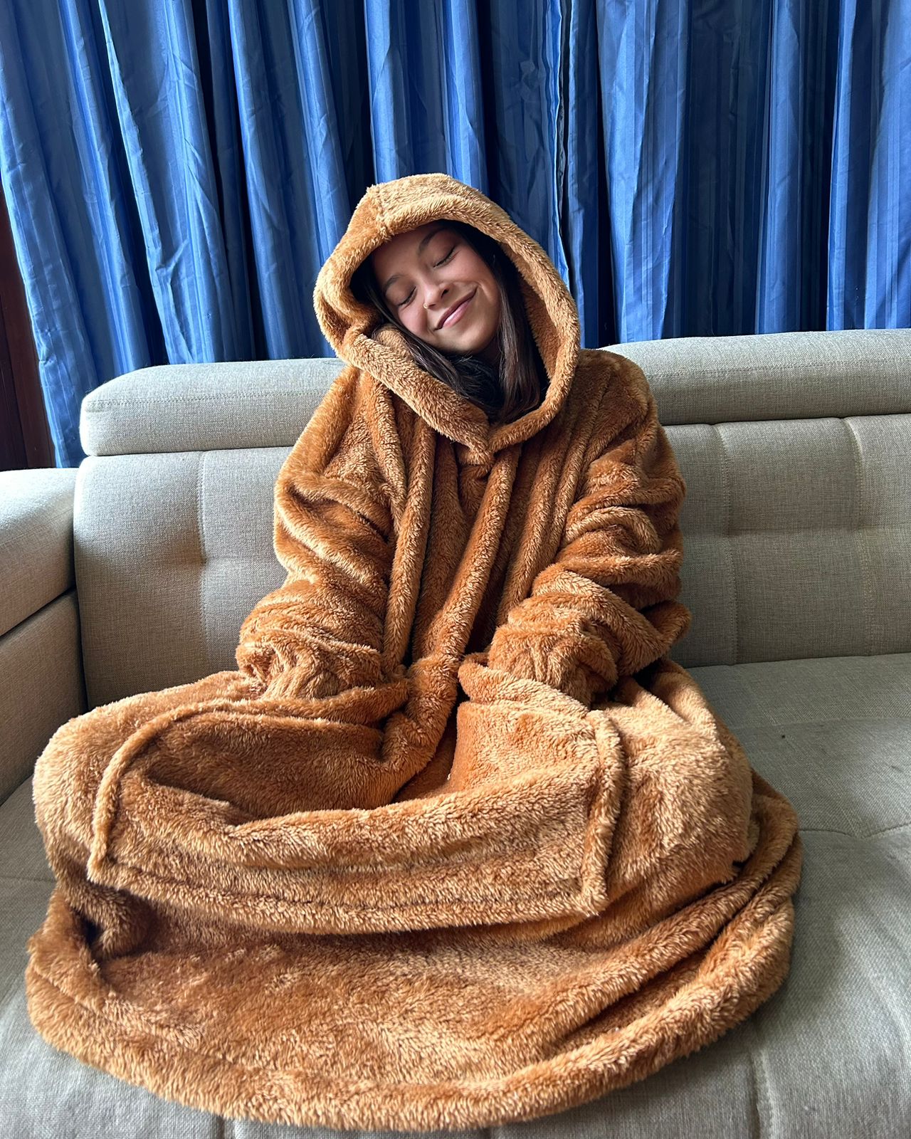 BLANKET COAT TEDDY MIEL