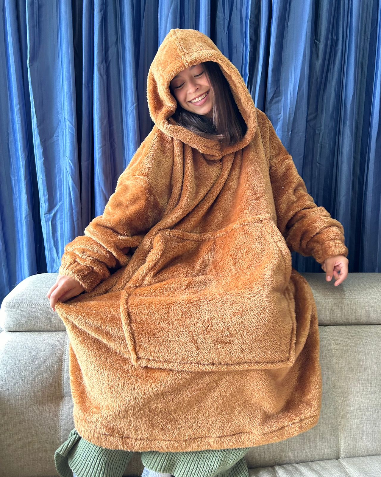 BLANKET COAT TEDDY MIEL