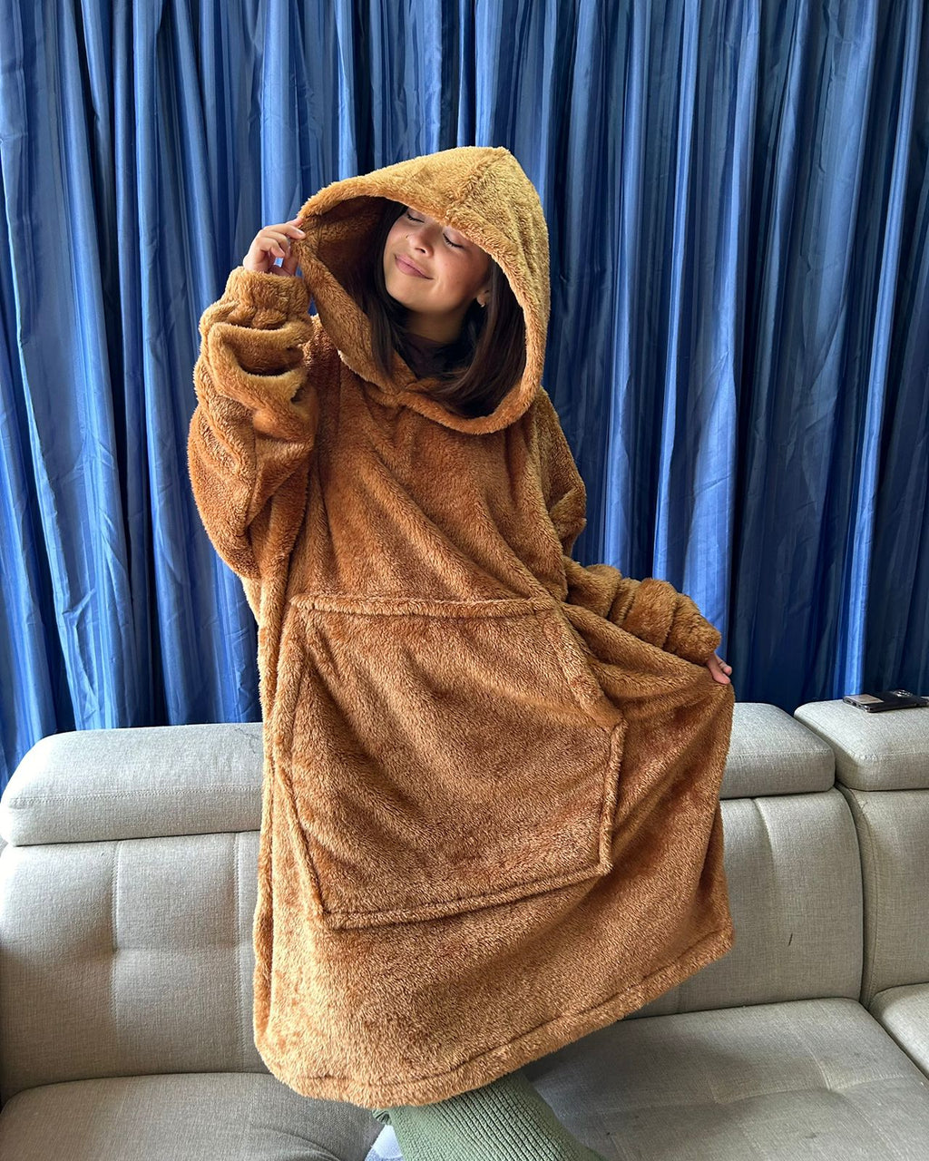 BLANKET COAT TEDDY MIEL