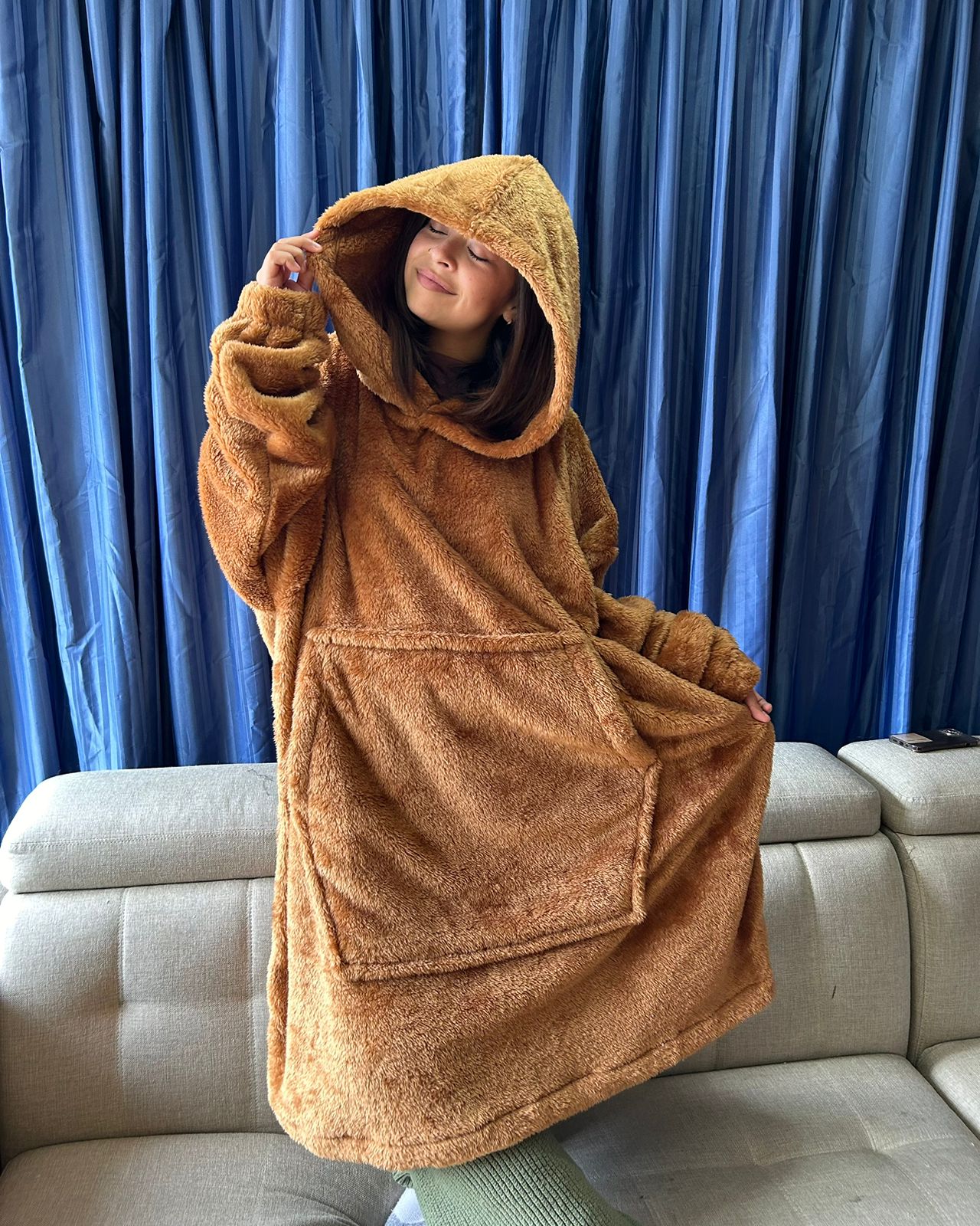 BLANKET COAT TEDDY MIEL