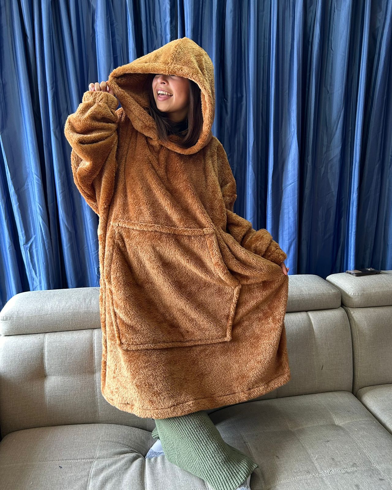 BLANKET COAT TEDDY MIEL