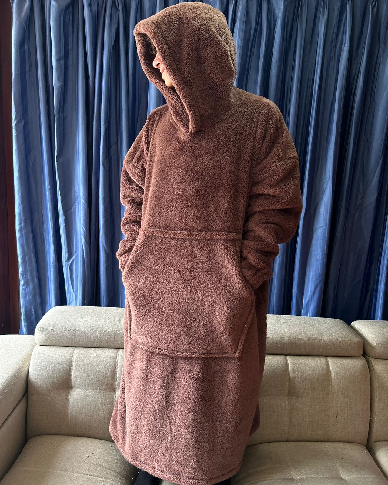 BLANKET COAT TEDDY CAFÉ