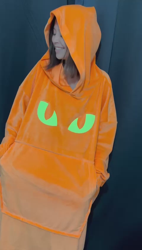 BLANKET COAT NARANJA BRILLA EN LA OSCURIDAD